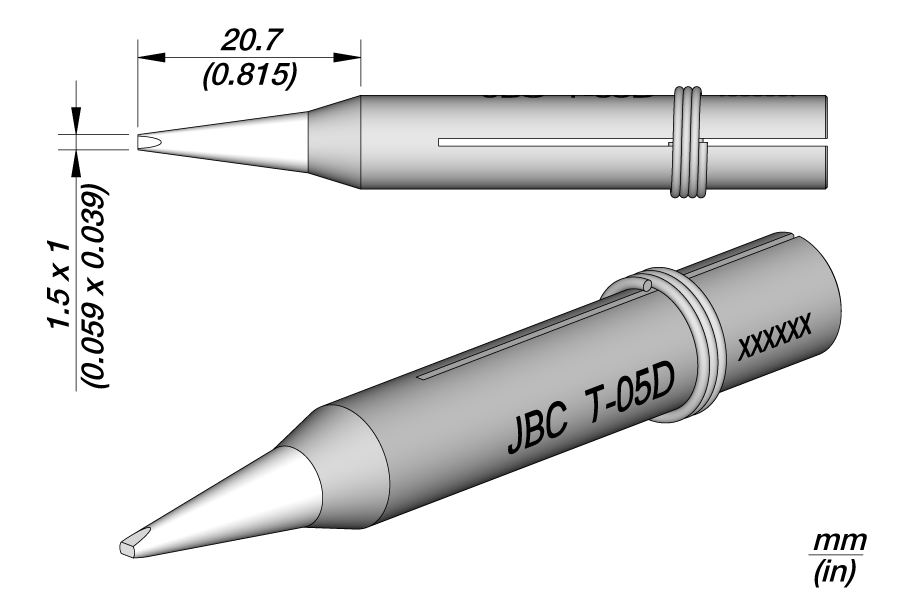 0400804 - T-05D Long life soldering Tip