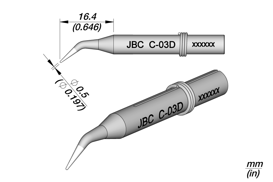 0550100 - C-03D Long life soldering Tip