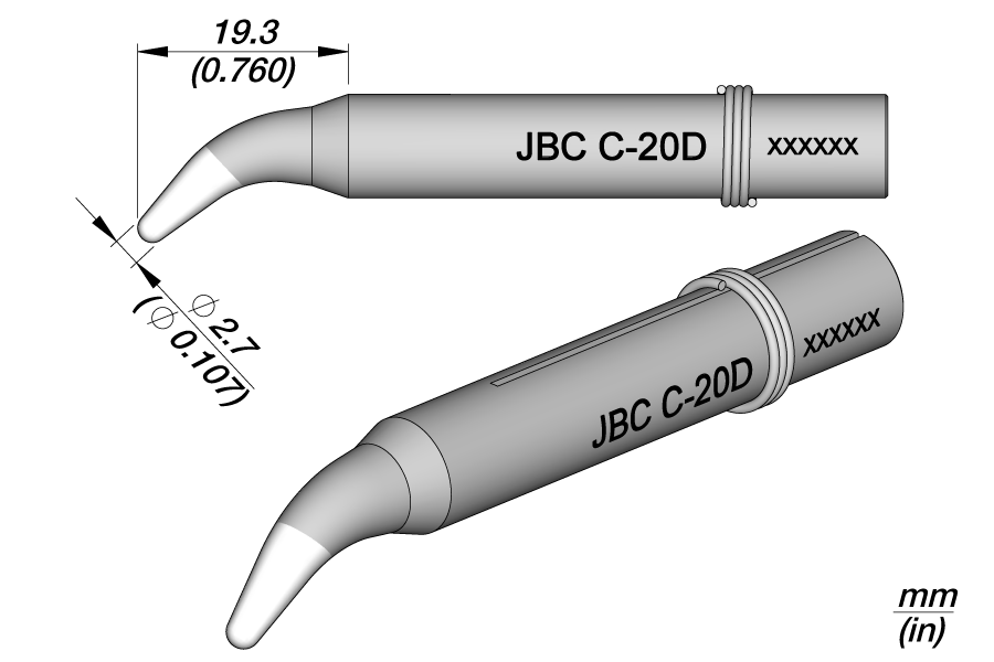 0550509 - C-20D Long life soldering Tip