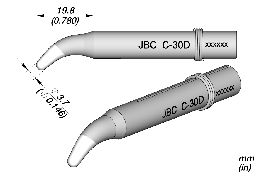 0550608 - C-30D Long life soldering Tip