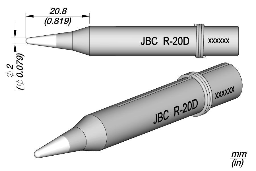 0650903 - R-20D Long life soldering Tip