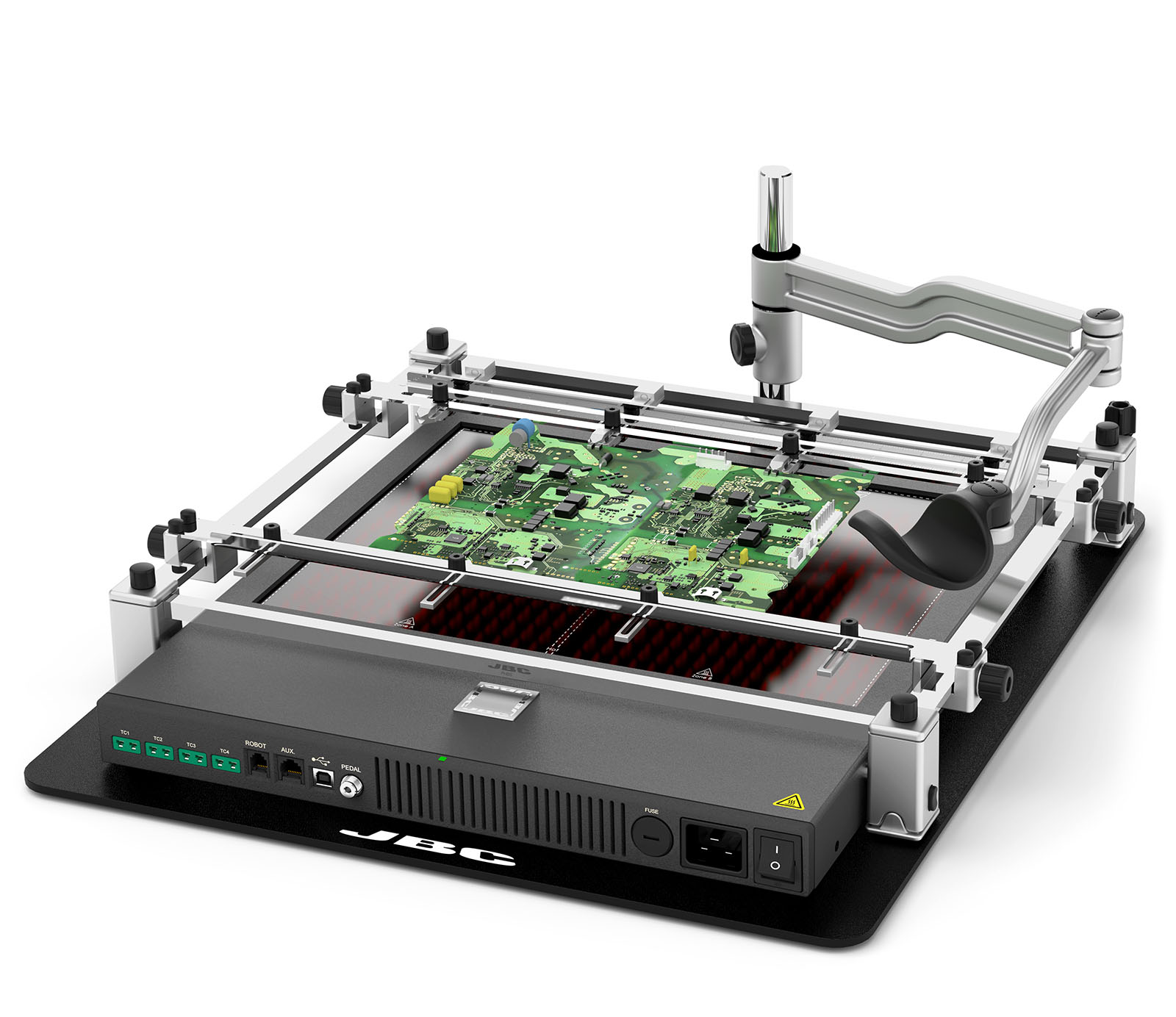 RBB - Rework Bench for PCBs up to 36 x 28 cm / 14 x 11